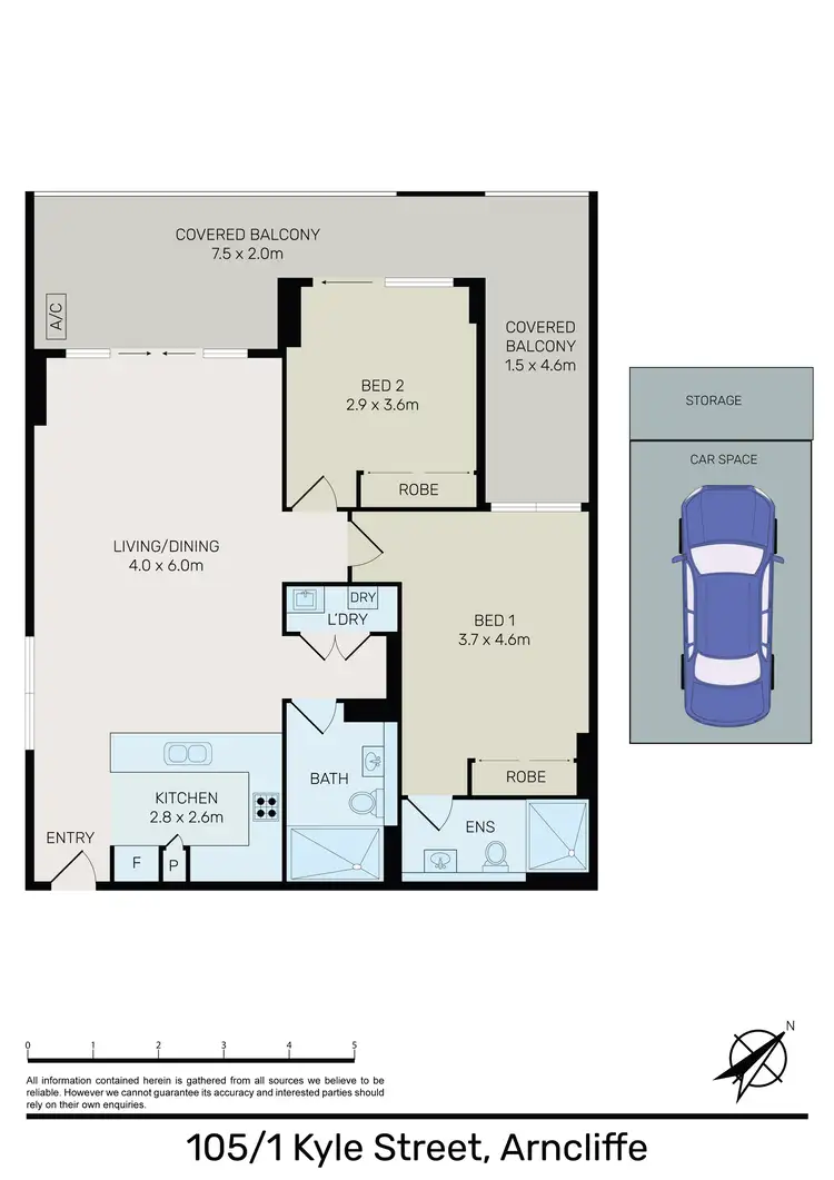 Floorplan of Homely apartment listing, 105/1 Kyle Street, Arncliffe NSW 2205