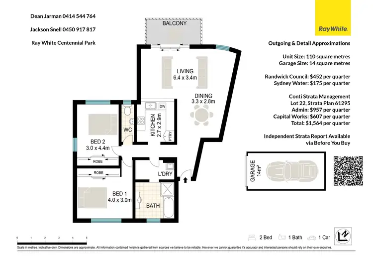 Floorplan of Homely apartment listing, 22/1-7 Gloucester Place, Kensington NSW 2033