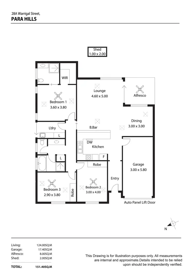 Floorplan of Homely house listing, 28A Warrigal Street, Para Hills SA 5096