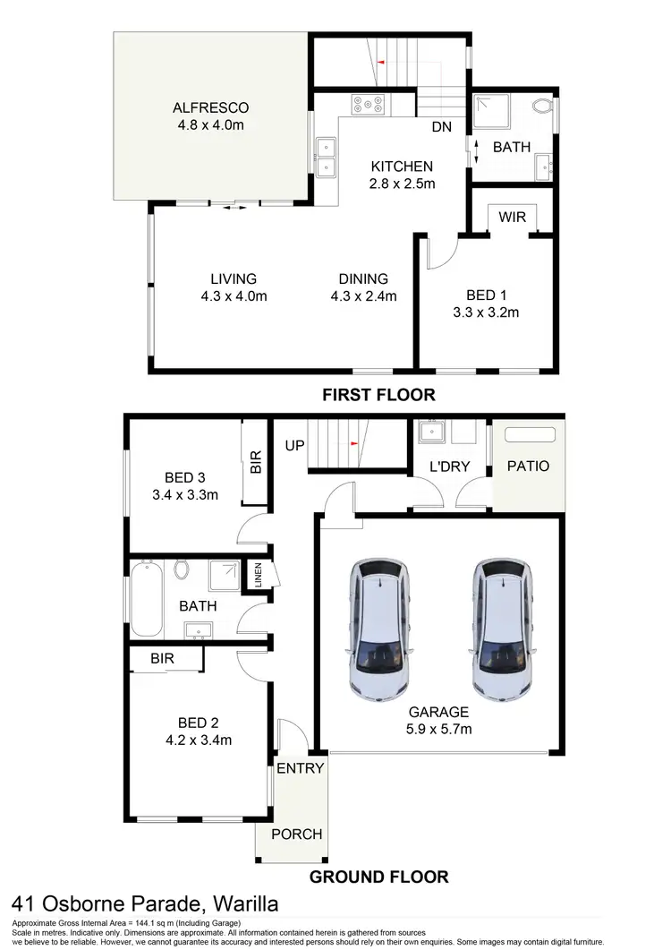 Floorplan of Homely townhouse listing, 41 Osborne Parade, Warilla NSW 2528