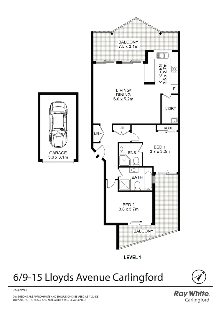 Floorplan of Homely apartment listing, 6/9-15 Lloyds Avenue, Carlingford NSW 2118