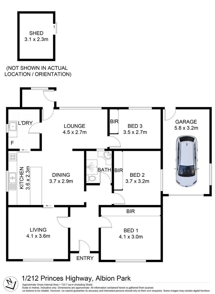 Floorplan of Homely house listing, 1/212 Princes Highway, Albion Park Rail NSW 2527