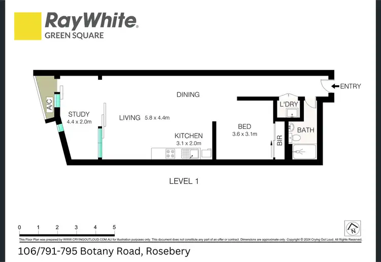 Floorplan of Homely apartment listing, 106/791-795 Botany Road, Rosebery NSW 2018