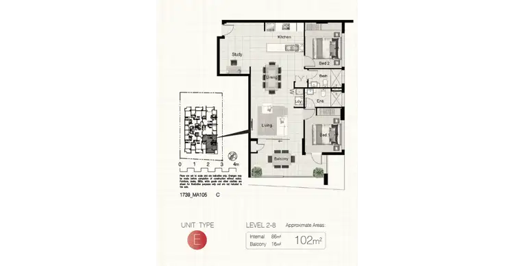 Floorplan of Homely apartment listing, 305/40 Mascar Street, Upper Mount Gravatt QLD 4122