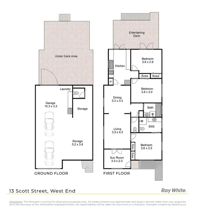 Floorplan of Homely house listing, 13 Scott Street, West End QLD 4101