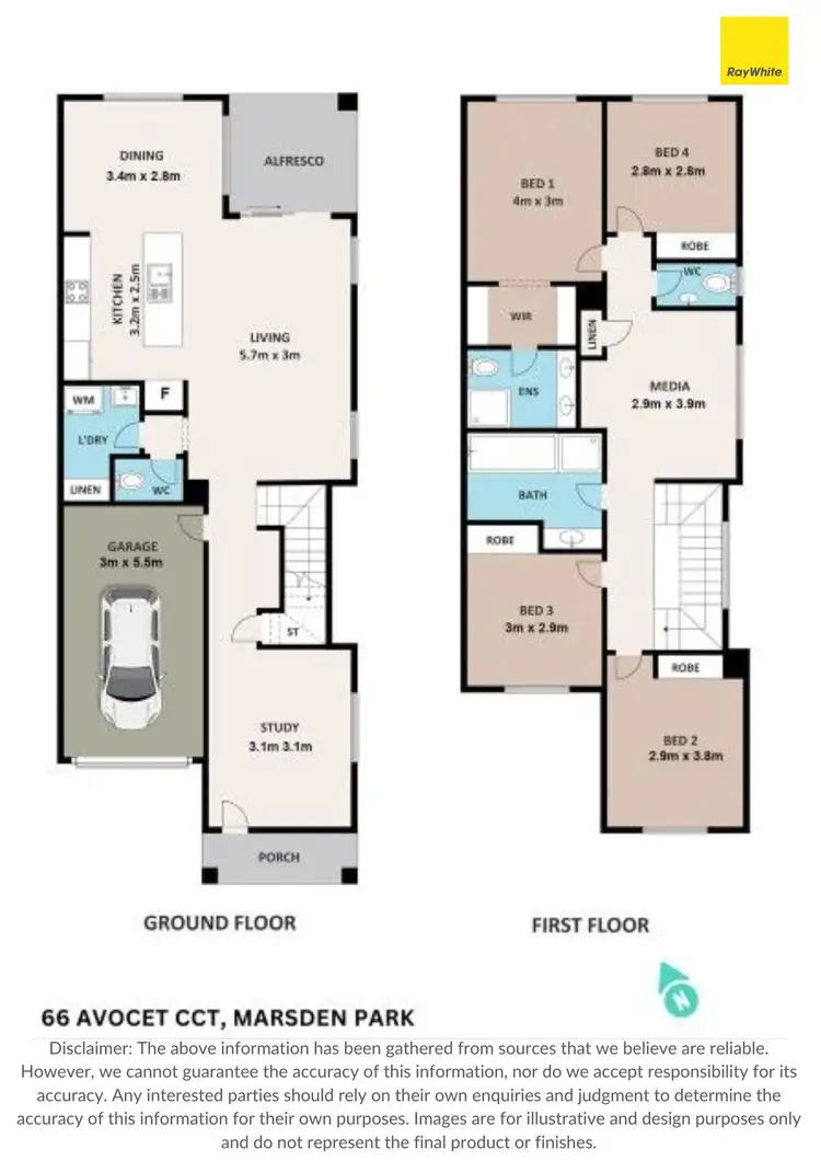Floorplan of Homely house listing, 66 avocet Circuit, Marsden Park NSW 2765
