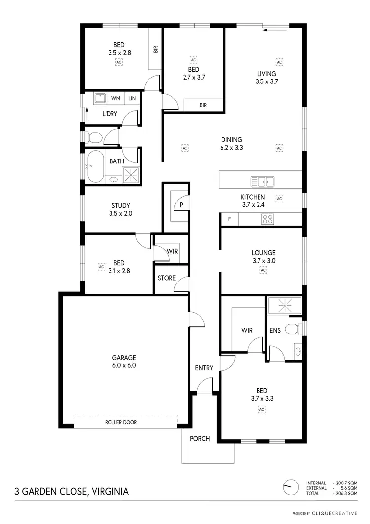 Floorplan of Homely house listing, 3 Garden Close, Virginia SA 5120