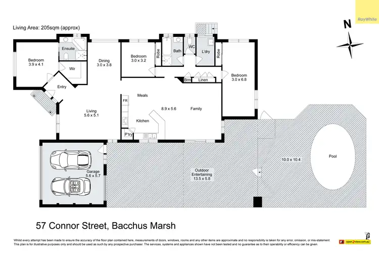 Floorplan of Homely house listing, 57 Connor Street, Bacchus Marsh VIC 3340