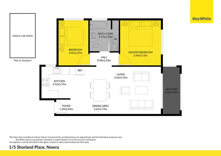 Floorplan of Homely unit listing, 1/5 Shorland Place, Nowra NSW 2541