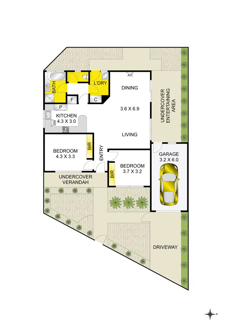 Floorplan of Homely unit listing, 1/14 Belle Vue Avenue, Highton VIC 3216