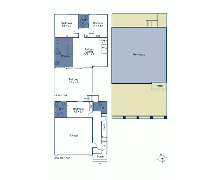 Floorplan of Homely townhouse listing, 2/6 Fletcher Parade, Burwood VIC 3125