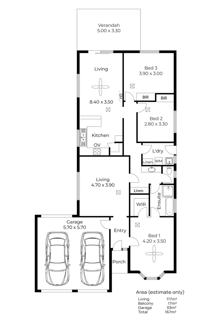 Floorplan of Homely house listing, 23 Bowman Crescent, Enfield SA 5085