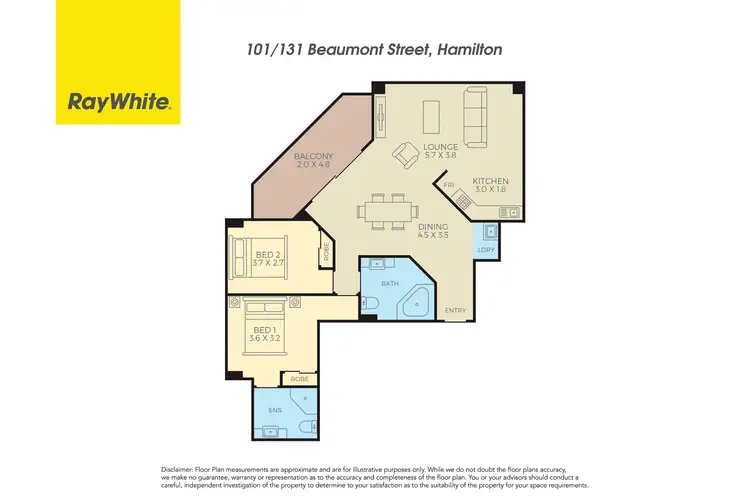 Floorplan of Homely apartment listing, 101/131 Beaumont Street, Hamilton NSW 2303
