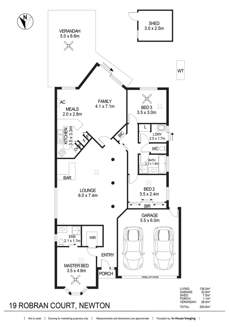 Floorplan of Homely house listing, 19 Robran Court, Newton SA 5074