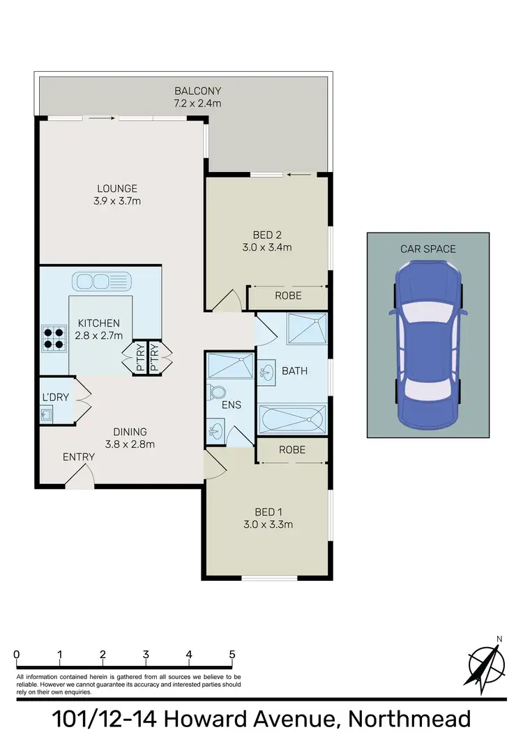 Floorplan of Homely apartment listing, 101/12-14 Howard Avenue, Northmead NSW 2152