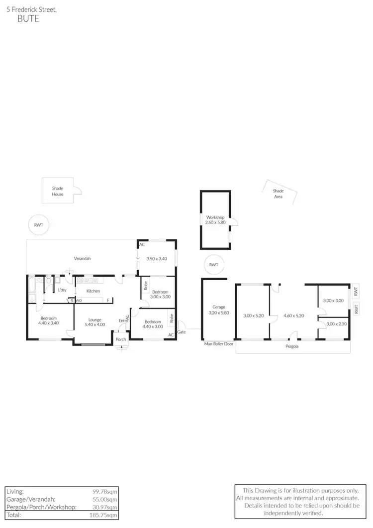 Floorplan of Homely house listing, 5 Frederick Street, Bute SA 5560