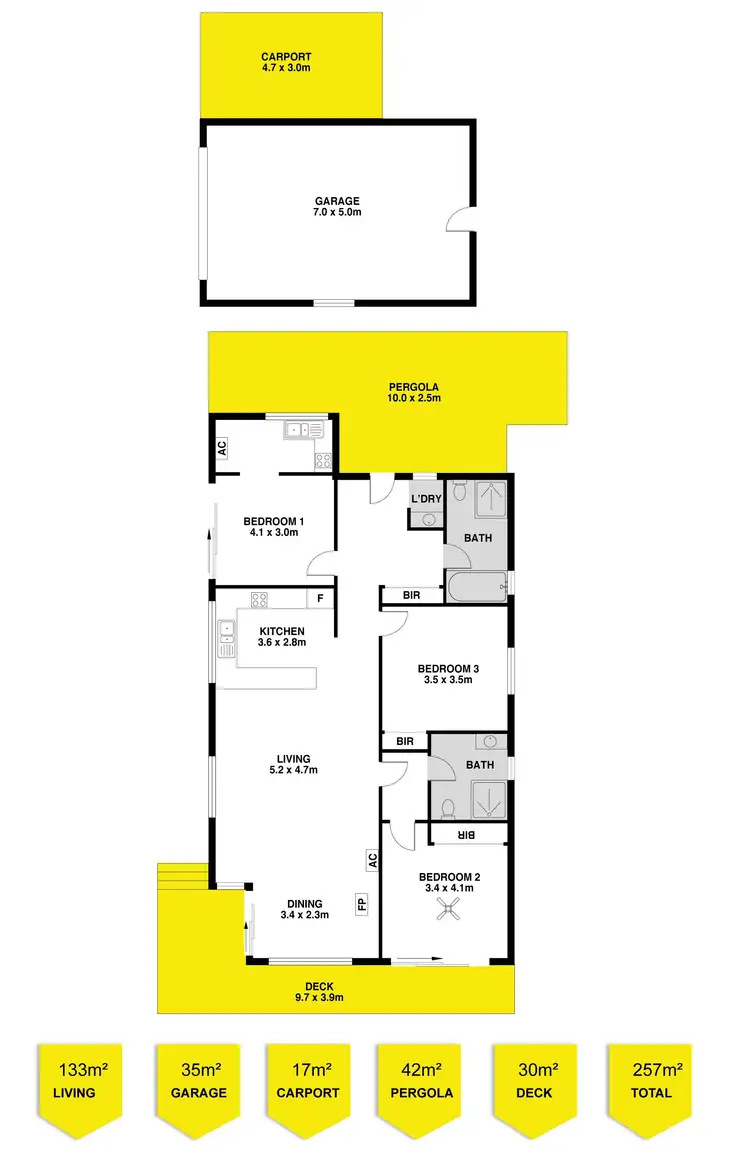 Floorplan of Homely house listing, 19 The Crescent, Mccracken SA 5211