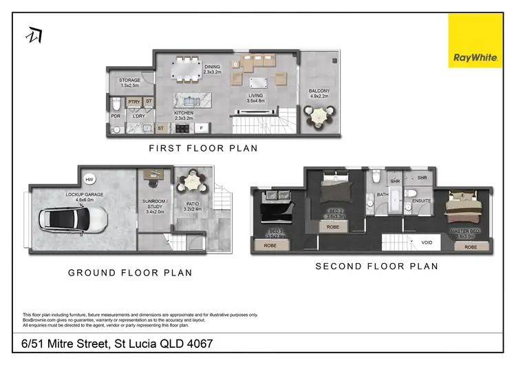 Floorplan of Homely townhouse listing, 6/51 Mitre Street, St Lucia QLD 4067