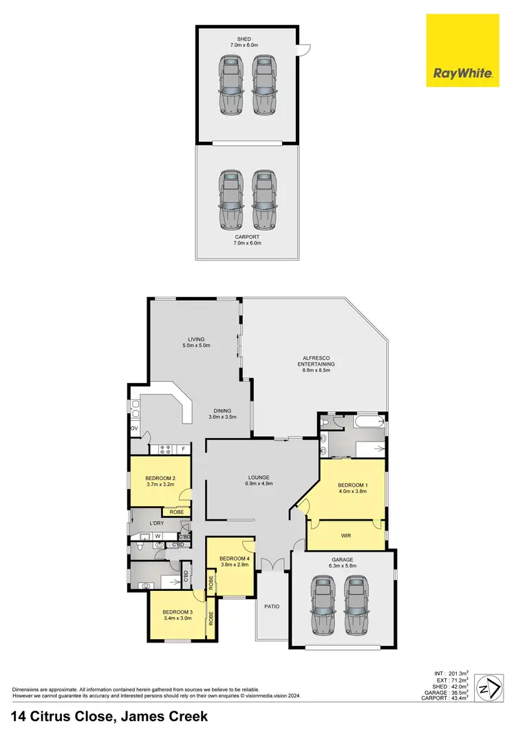 Floorplan of Homely house listing, 14 Citrus Close, James Creek NSW 2463