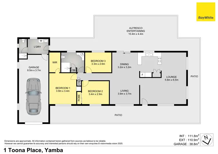 Floorplan of Homely house listing, 1 Toona Place, Yamba NSW 2464