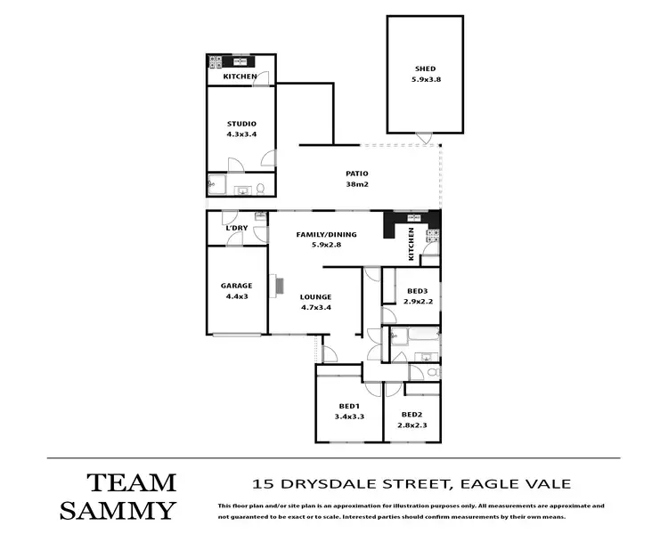 Floorplan of Homely house listing, 15 Drysdale Street, Eagle Vale NSW 2558
