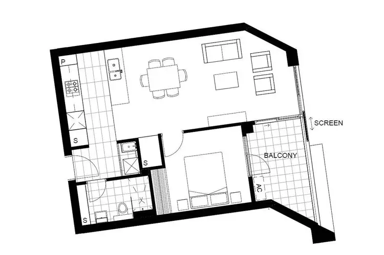 Floorplan of Homely apartment listing, 807/2 Chisholm Street, Wolli Creek NSW 2205