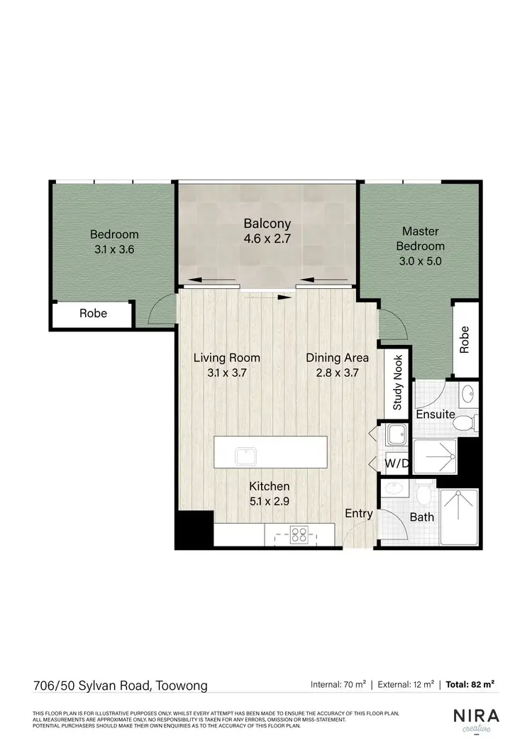 Floorplan of Homely unit listing, 706/50 Sylvan Road, Toowong QLD 4066