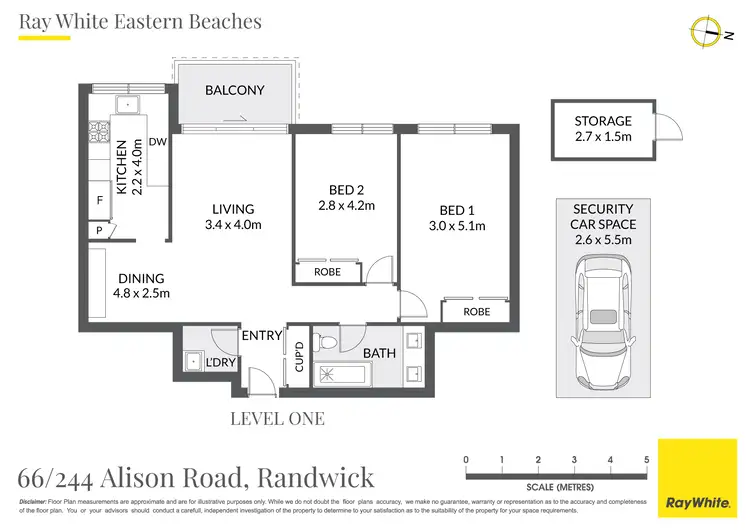 Floorplan of Homely apartment listing, 66/244 Alison Road (Entry Via Dutruc Street), Randwick NSW 2031