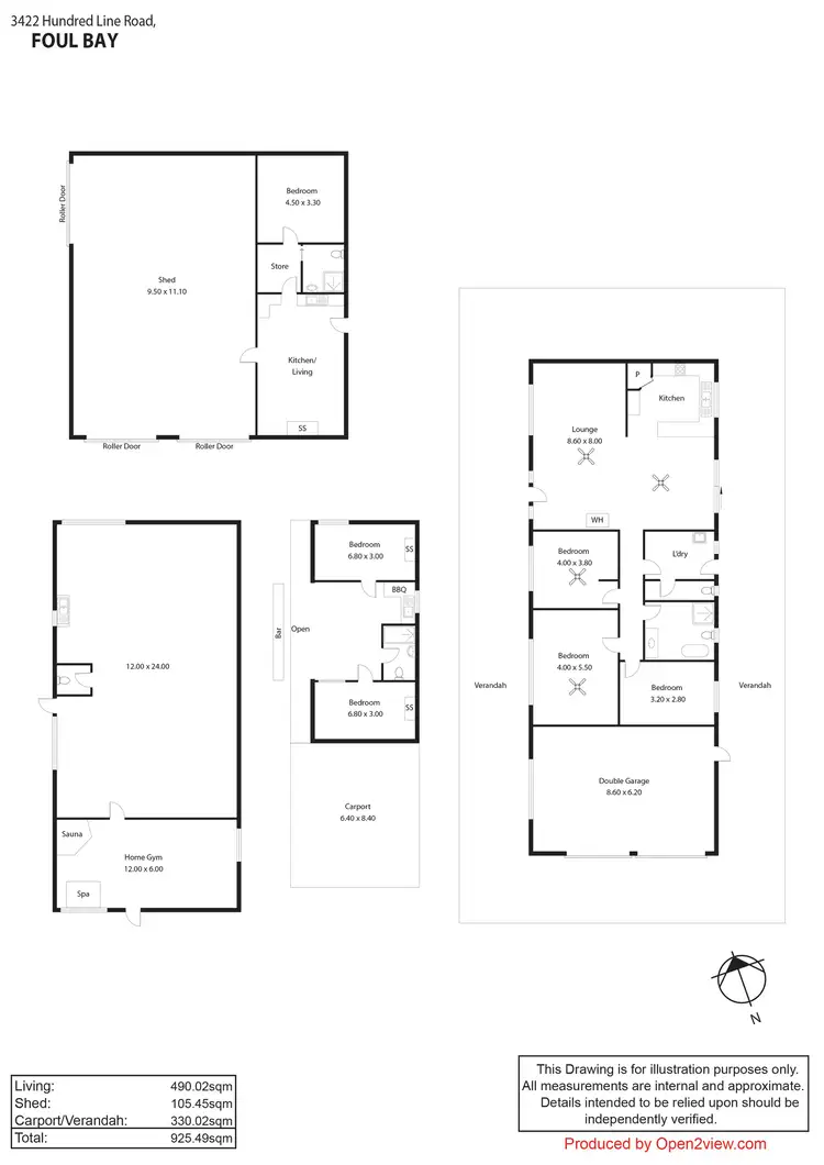 Floorplan of Homely house listing, 3422 Hundred Line Road, Foul Bay SA 5577