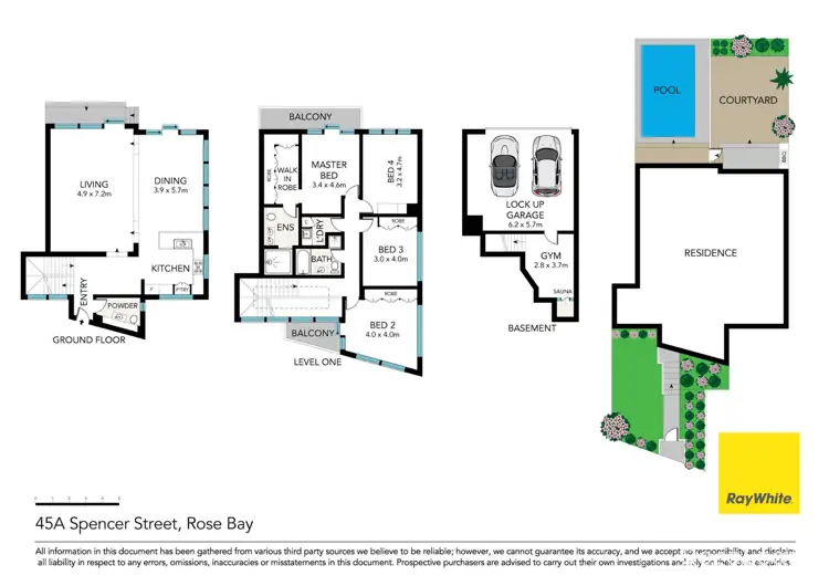 Floorplan of Homely house listing, 45a Spencer Street, Rose Bay NSW 2029
