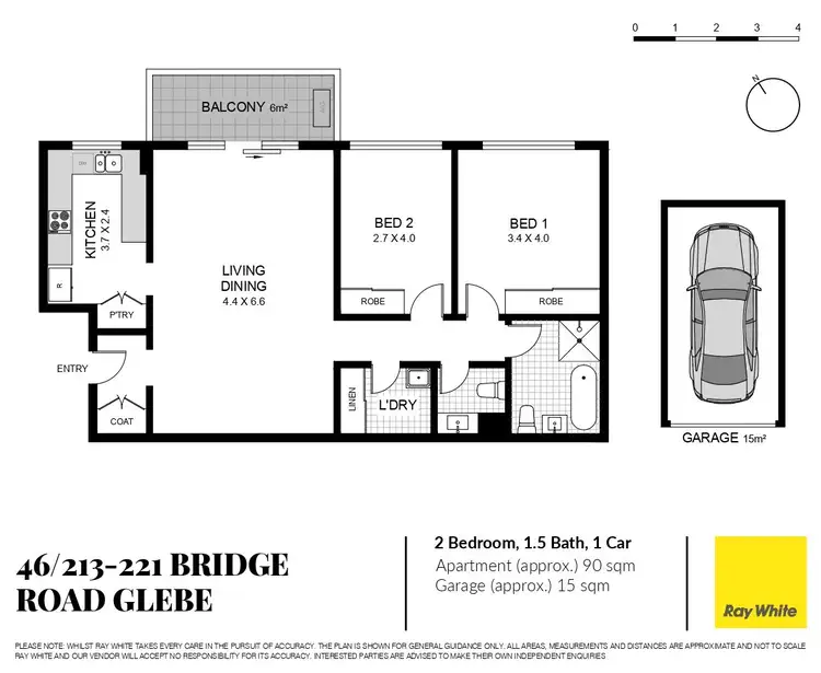 Floorplan of Homely apartment listing, 46/213-221 Bridge Road, Glebe NSW 2037