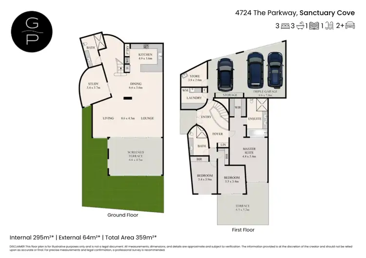Floorplan of Homely townhouse listing, 4724 The Parkway, Sanctuary Cove QLD 4212
