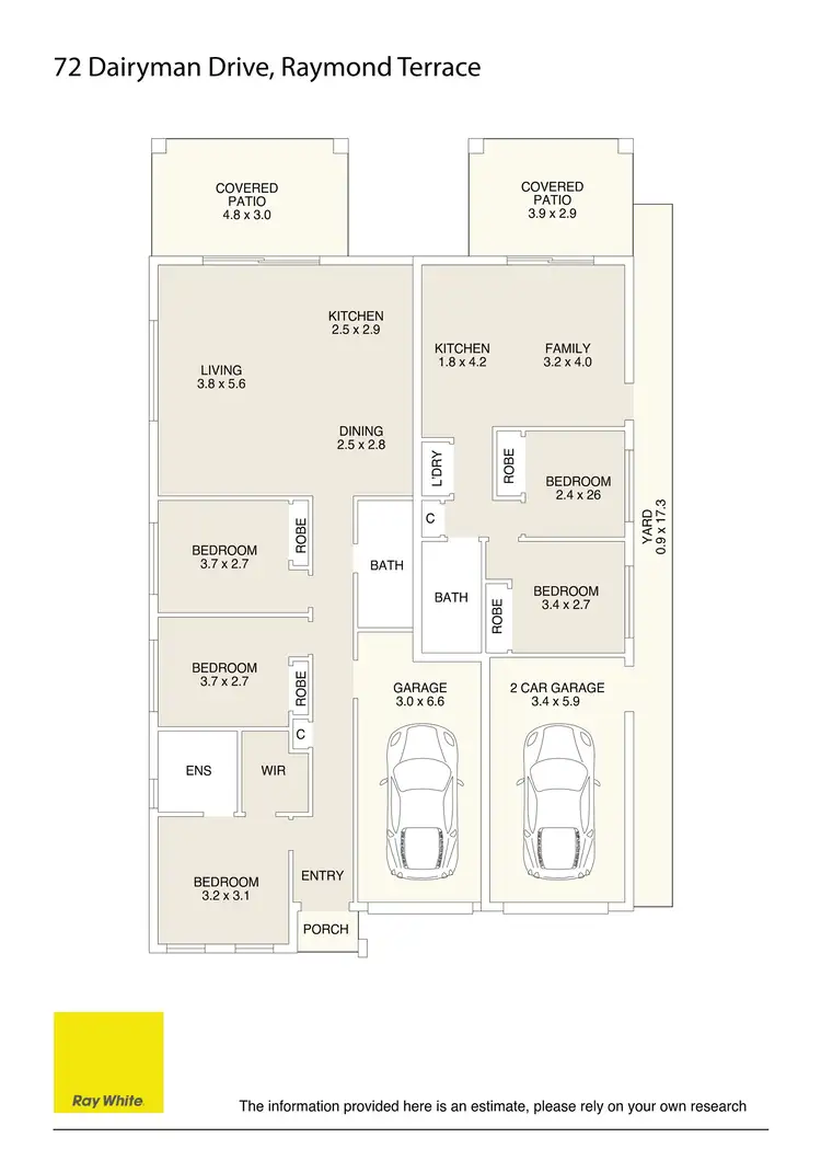 Floorplan of Homely house listing, 72 Dairyman Drive, Raymond Terrace NSW 2324