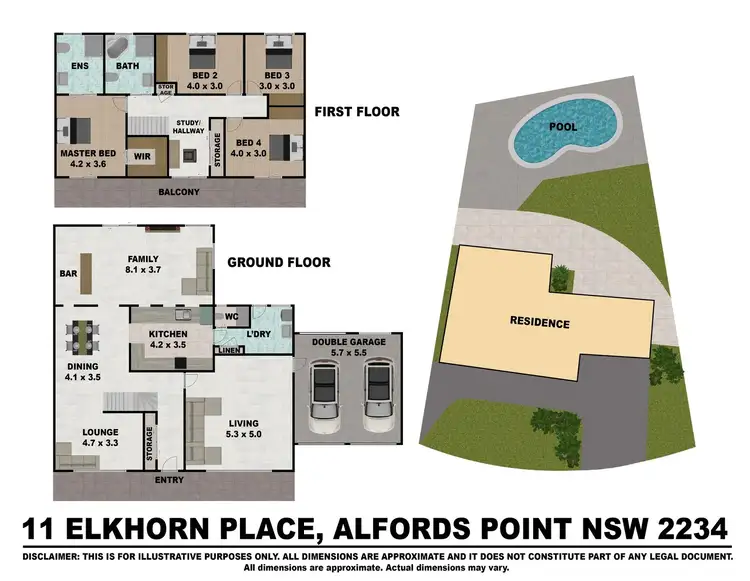 Floorplan of Homely house listing, 11 Elkhorn Place, Alfords Point NSW 2234