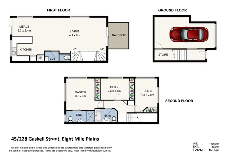 Floorplan of Homely townhouse listing, 45/228 Gaskell Street, Eight Mile Plains QLD 4113