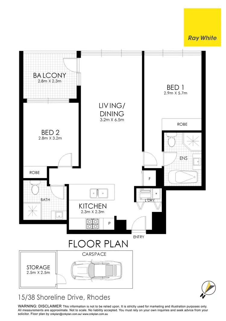 Floorplan of Homely apartment listing, 15/38 Shoreline Drive, Rhodes NSW 2138