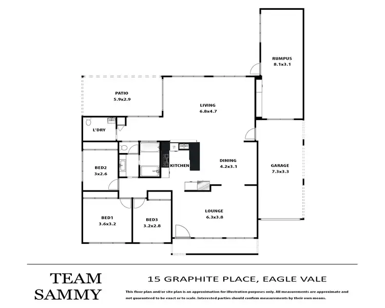 Floorplan of Homely house listing, 15 Graphite Place, Eagle Vale NSW 2558