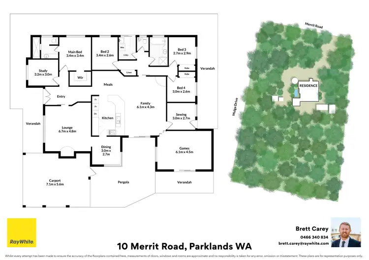 Floorplan of Homely rural property listing, 10 Merrit Road, Parklands WA 6180