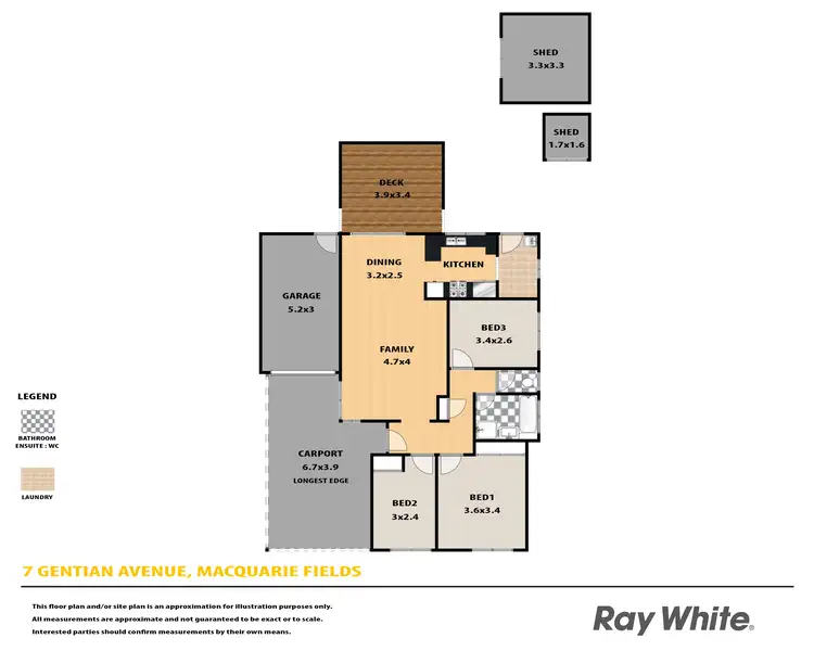 Floorplan of Homely house listing, 7 Gentian Avenue, Macquarie Fields NSW 2564