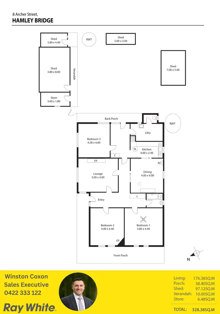 Floorplan of Homely house listing, 8 Archer Street, Hamley Bridge SA 5401