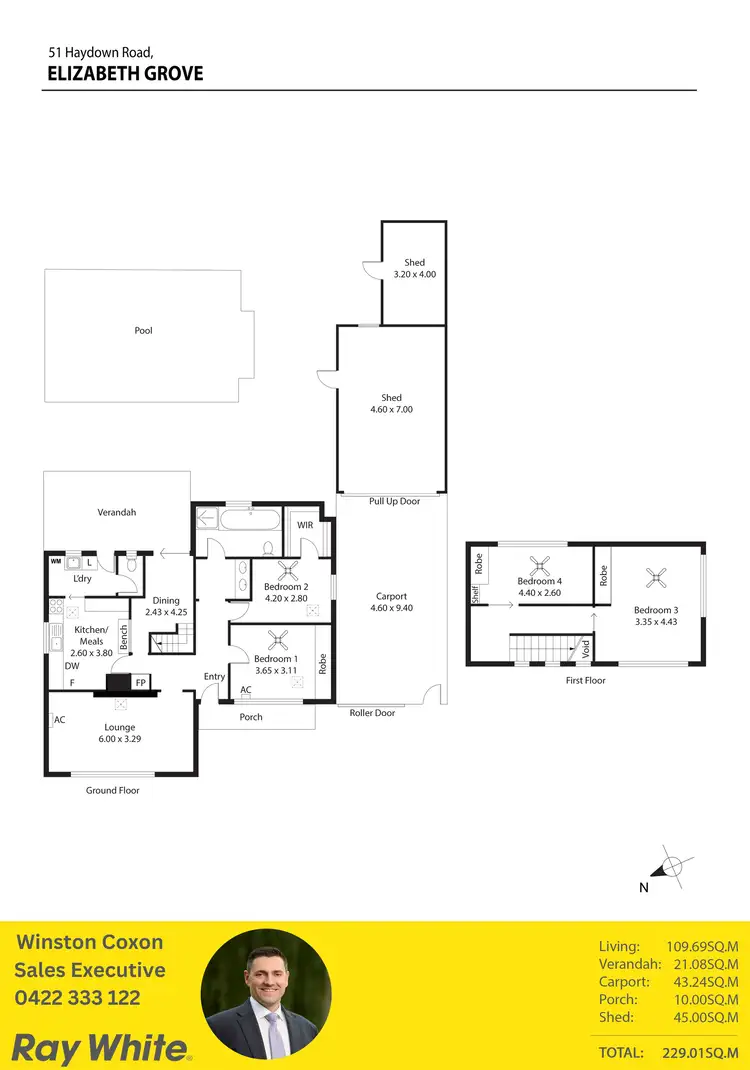 Floorplan of Homely house listing, 51 Haydown Road, Elizabeth Grove SA 5112