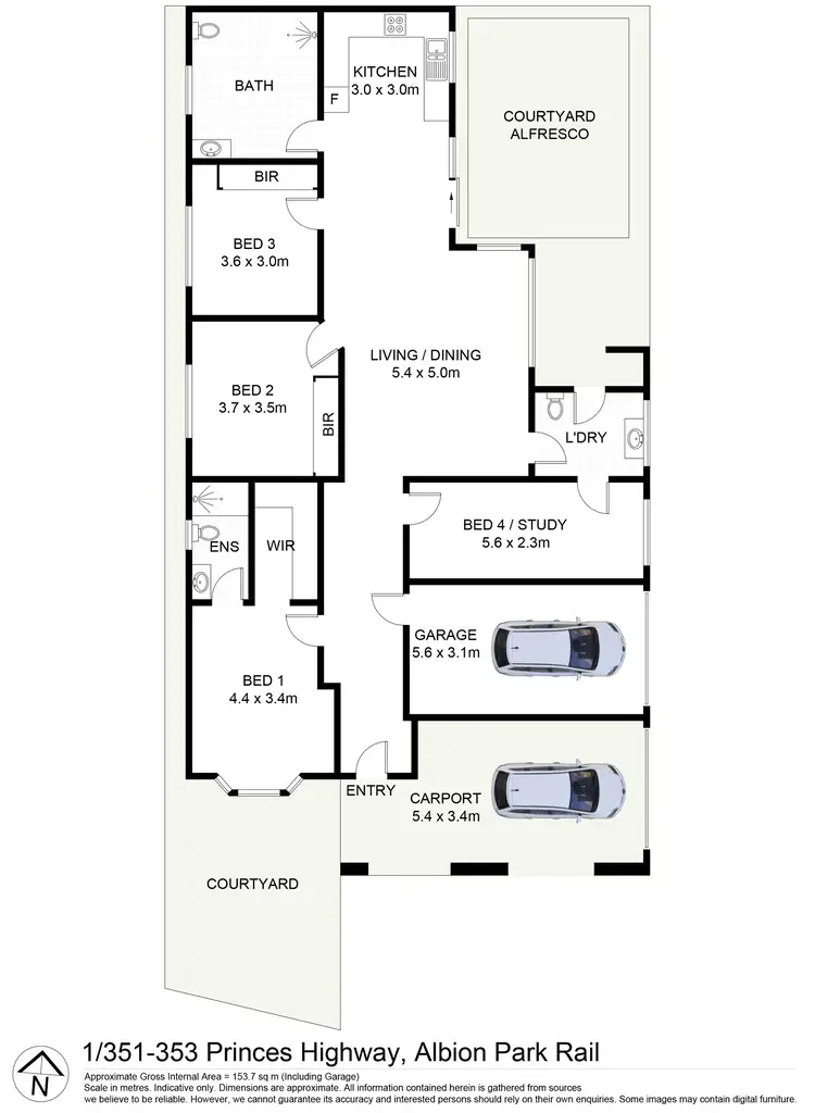 Floorplan of Homely villa listing, 1/351-353 Princes Highway, Albion Park Rail NSW 2527