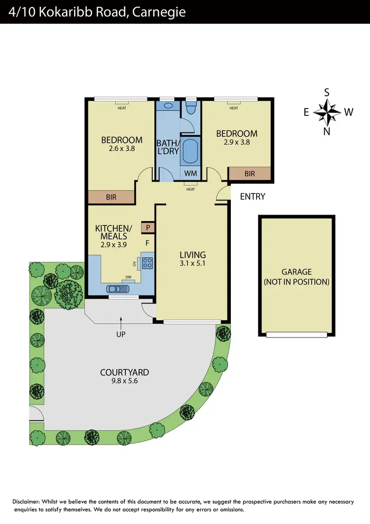 Floorplan of Homely apartment listing, 4/10 Kokaribb Road, Carnegie VIC 3163