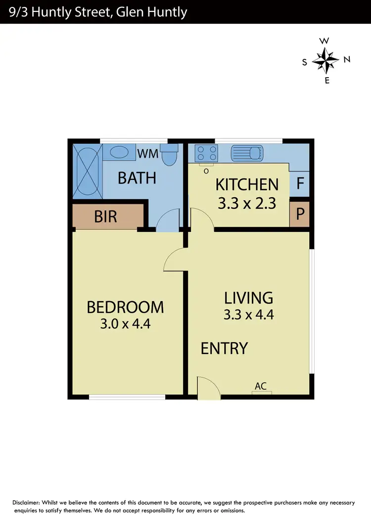 Floorplan of Homely apartment listing, 9/3 Huntly Street, Glen Huntly VIC 3163