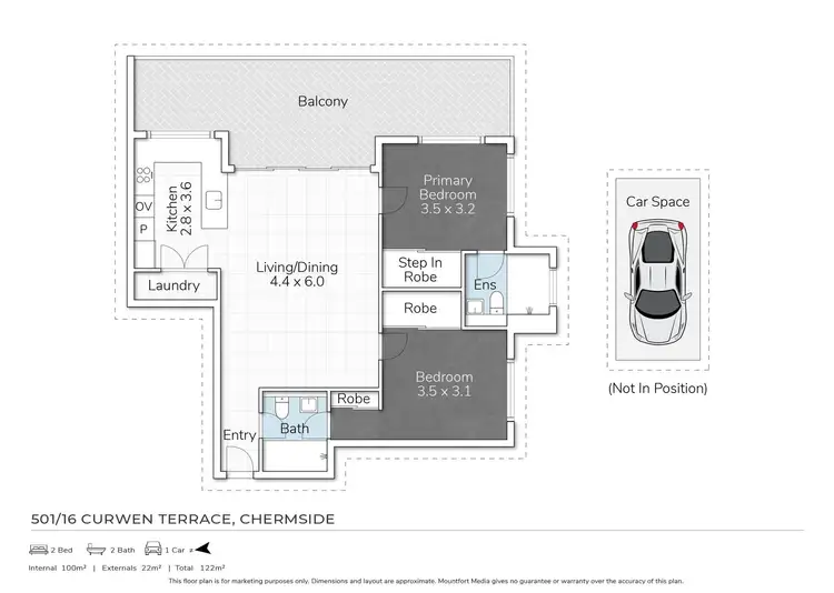 Floorplan of Homely apartment listing, 501/16 Curwen Terrace, Chermside QLD 4032