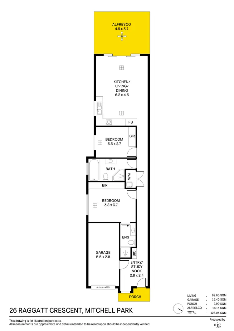 Floorplan of Homely other listing, 26 Raggatt Crescent, Mitchell Park SA 5043