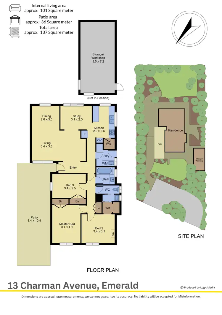 Floorplan of Homely house listing, 13 Charman Avenue, Emerald VIC 3782