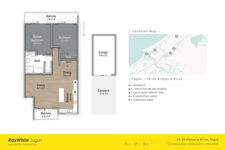 Floorplan of Homely unit listing, 14/29 Alinjarra Drive, Tugun QLD 4224
