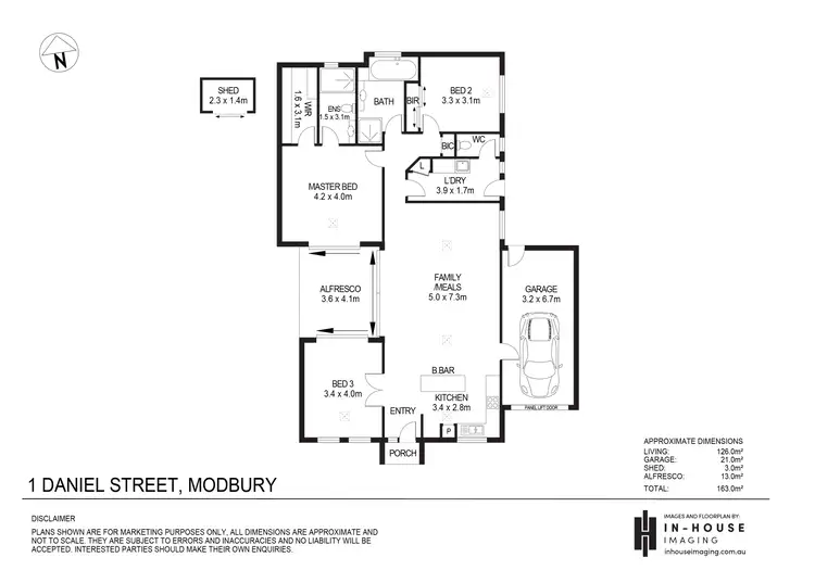 Floorplan of Homely house listing, 1 Daniel Street, Modbury North SA 5092