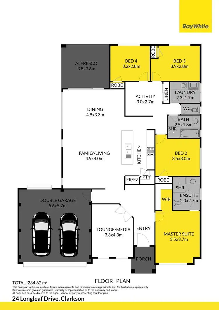Floorplan of Homely house listing, 24 Longleaf Drive, Clarkson WA 6030